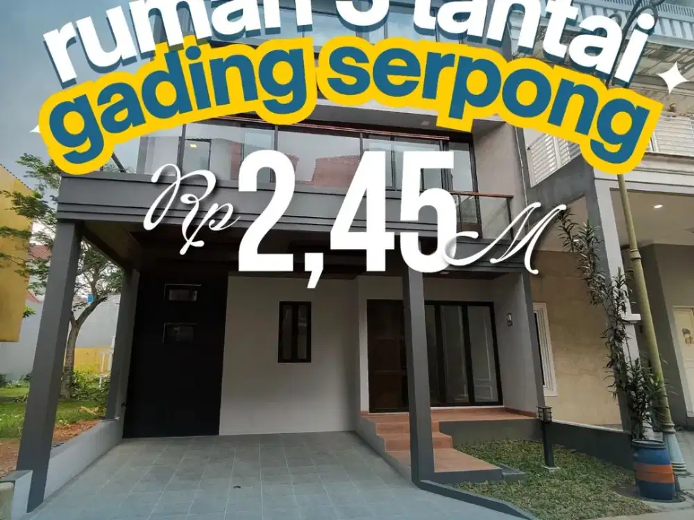 Rumah cantik 3 lantai modern Minimalis Di Atlanta Village Gading Serpong
