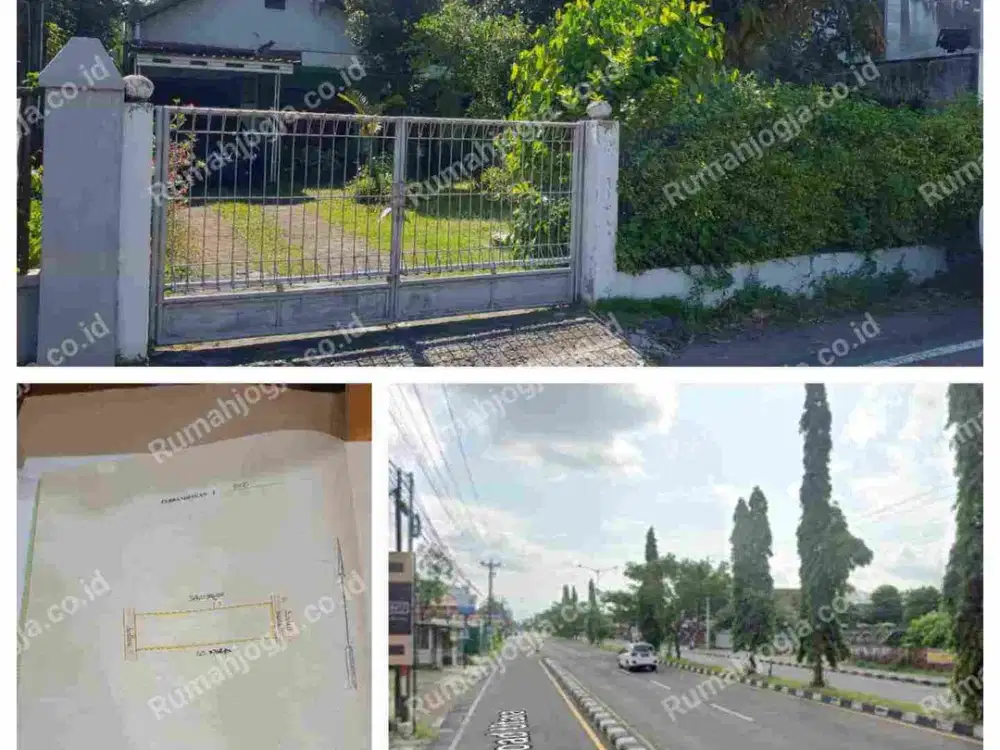 tanah dan bangunan pinggir jalan raya  ringroad Utara