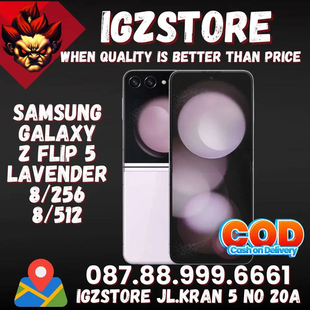 Samsung Z FLIP 5 Lavender Pink SEIN Fullset Super Mulus No Minus