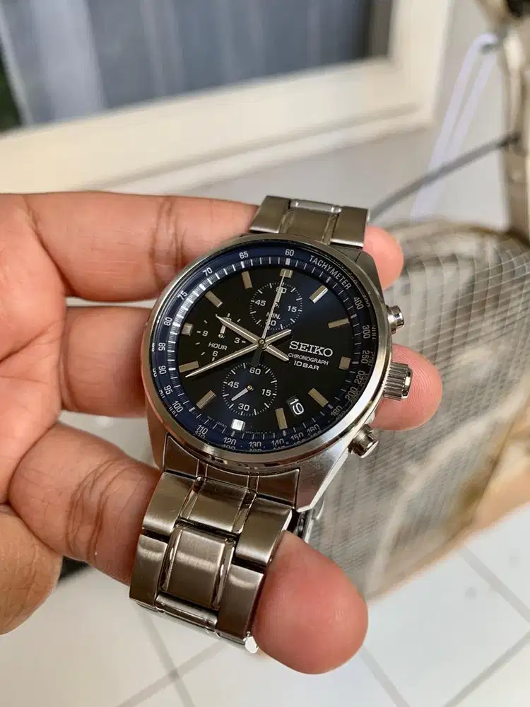 Jam Tangan Seiko Quartz Chronograph 10 Bar
