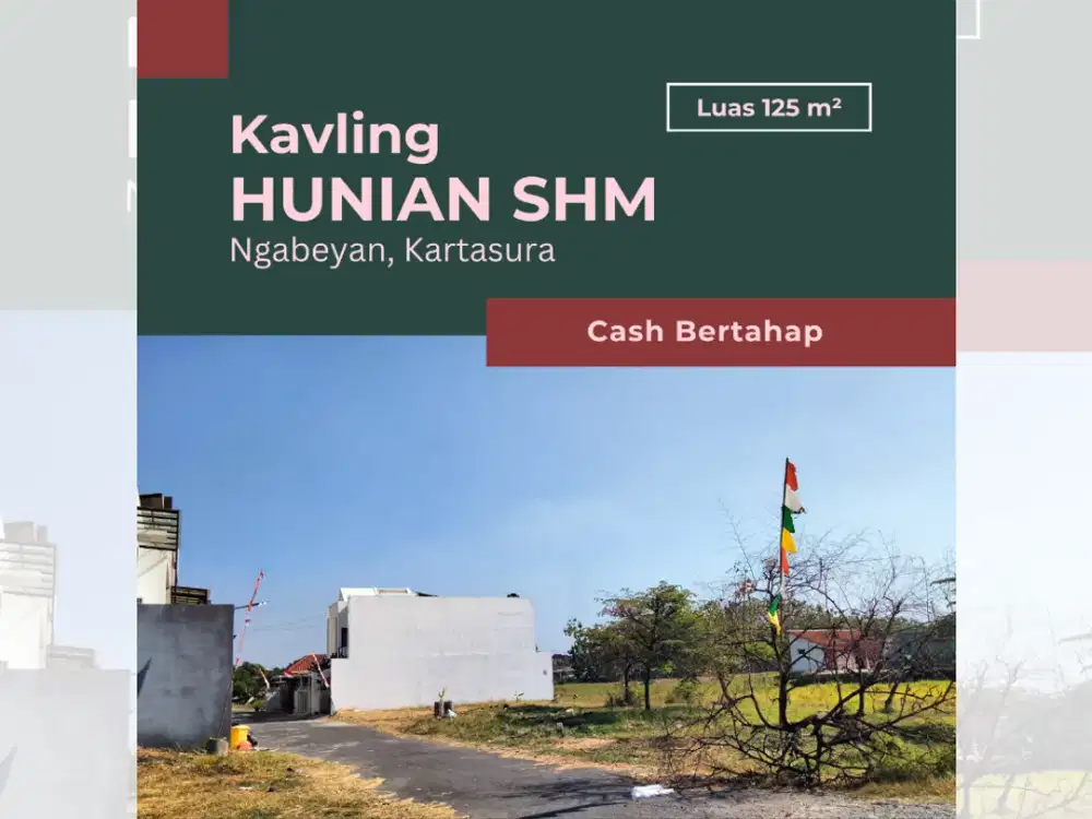 Jual Tanah SHM 125meter Kartasura, Akses Tol dan Bandara