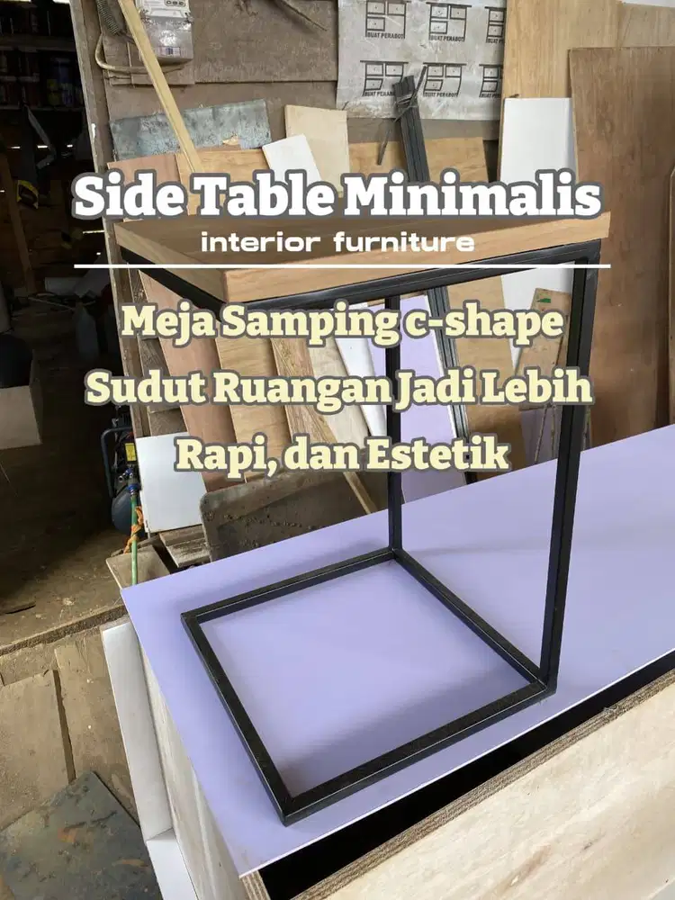 MEJA SUDUT RUANGAN/MEJA C-SHAPE /MEJA POJOK RUANGAN/MEJA NAKAS