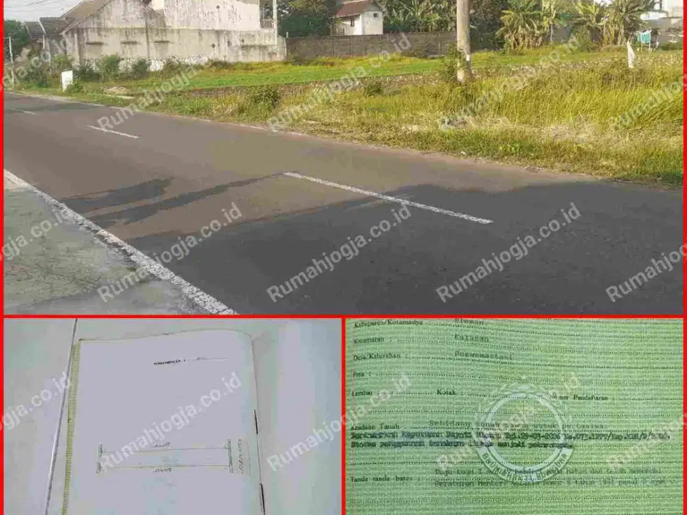 tanah pinggir jalan besar sambisari purwomartani cocok cafe gudang