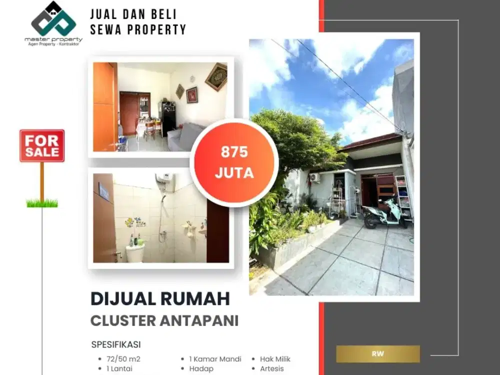 Jual cepat rumah minimalis terawat di Cluster Antapani Kota Bandung