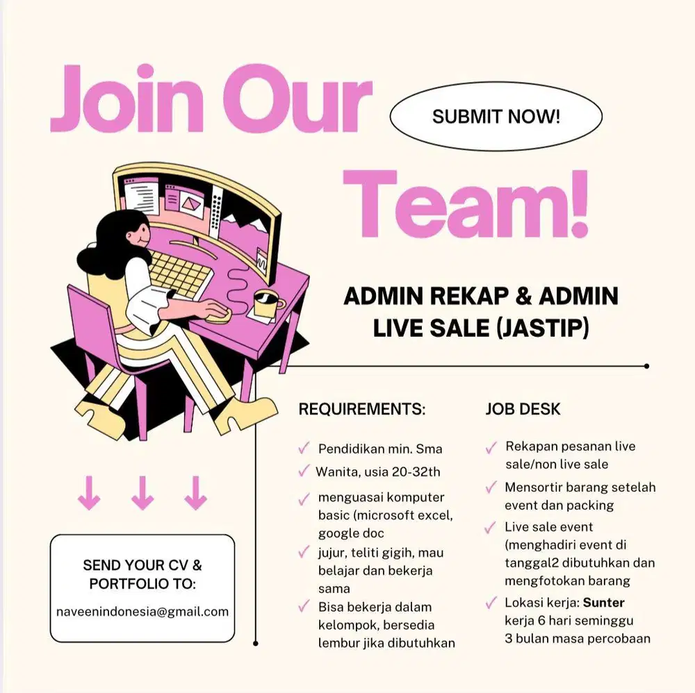 Lowongan pekerjaan - admin jastip LOKER URGENTLY NEEDED