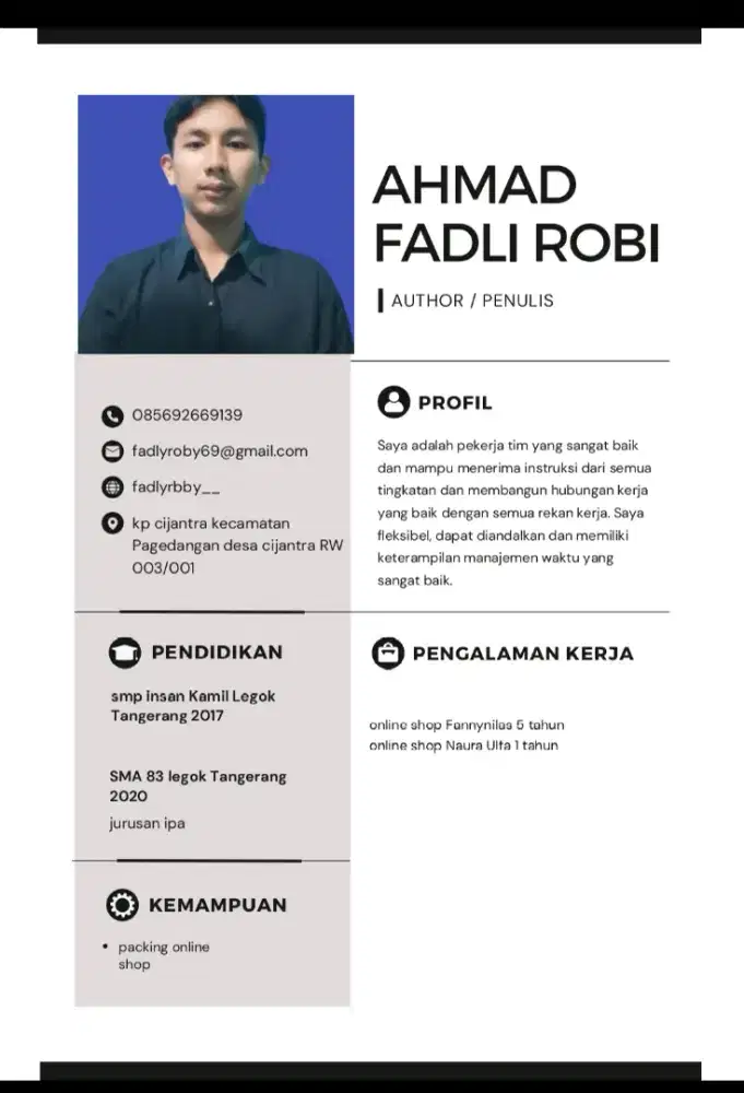 cari kerja online shop