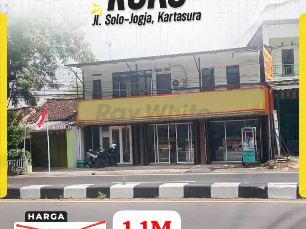 Banting Harga 1,1M, Ruko Jalan Utama Solo–Jogja! dekat Kampus