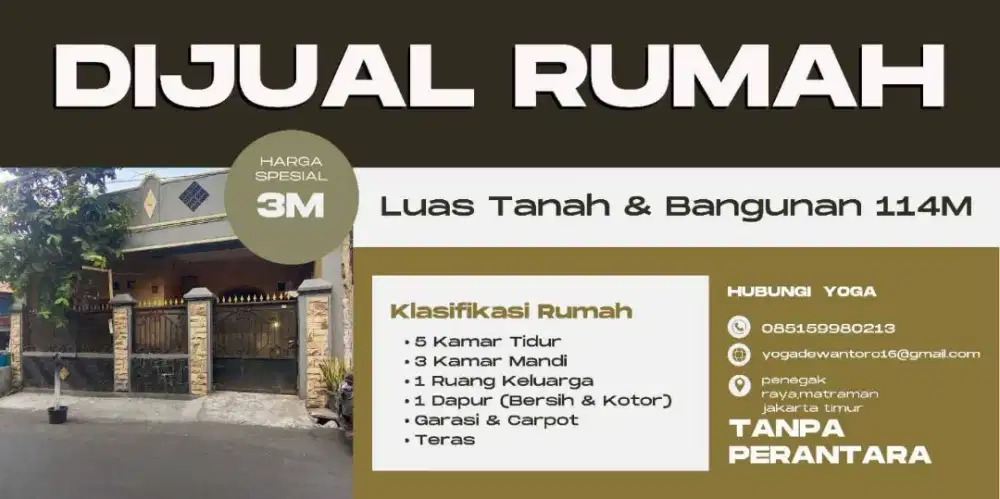 Di jual cepat rumah siap huni