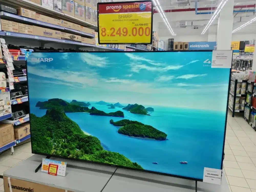 kredit TV sharp syrt cuma ktp via home credit free angsuran 1-2×