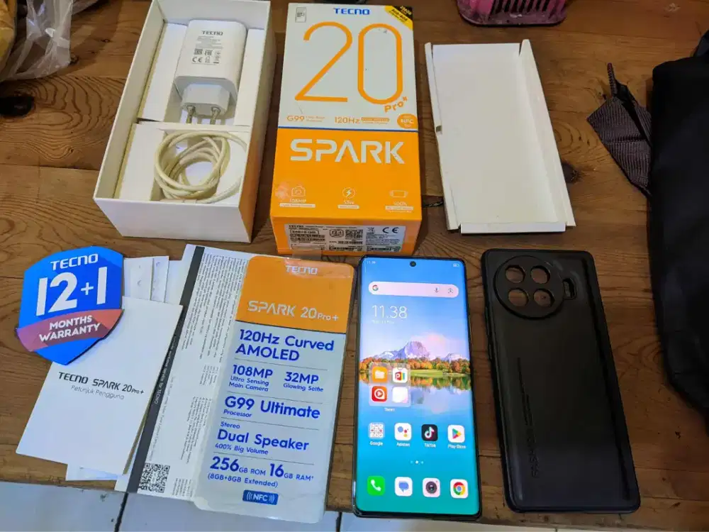 Tecno Spark 20 Pro+ 8/256GB Fullset Masih Garansi