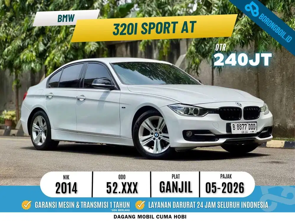 BMW F30 320i SPORT AT 2014 PUTIH LOW KM ISTIMEWA MINT CONDITION