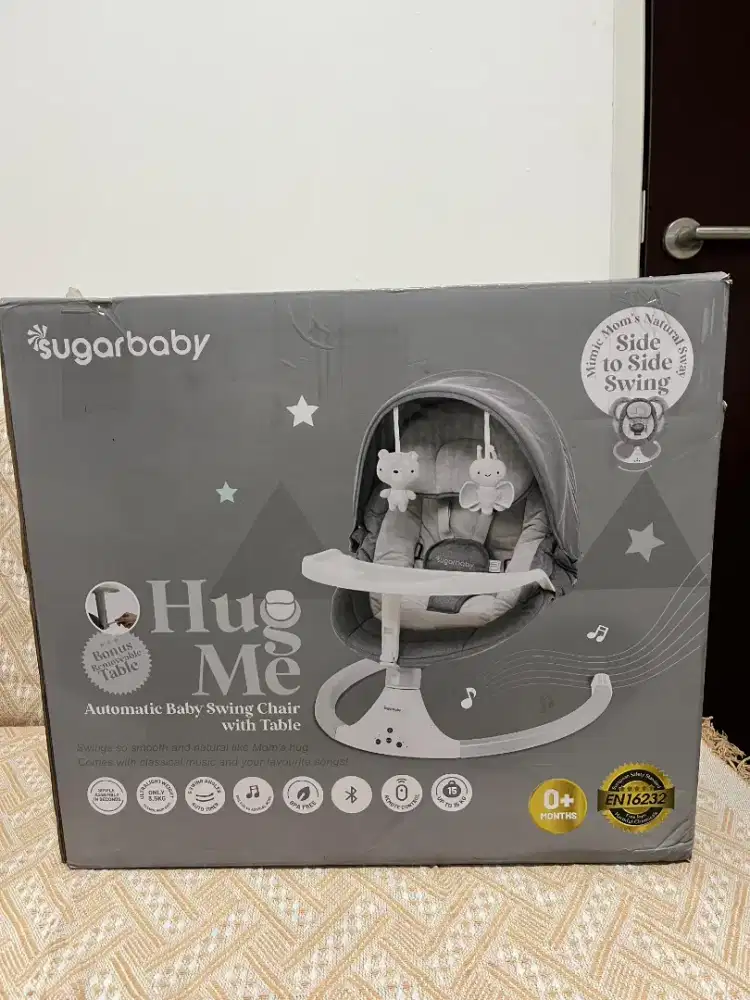 Sugarbaby HUG ME Automatic Baby Swing Chair with Table / Ayunan Bayi