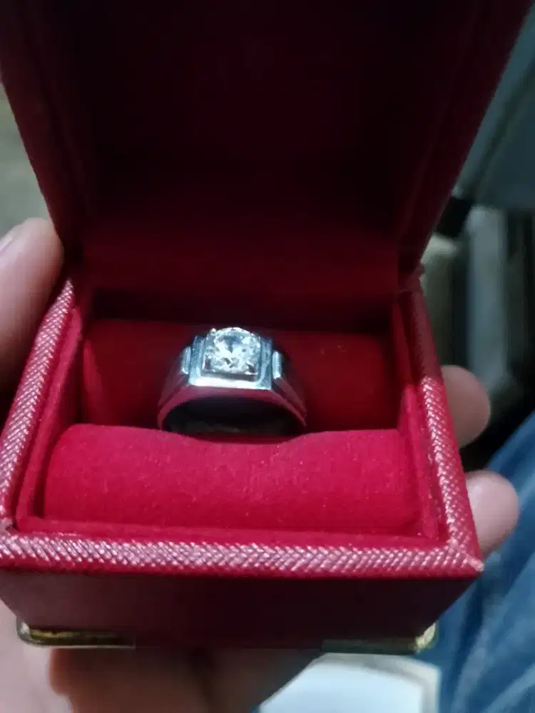 D283 Cincin perak silver Solitaire intan berlian diamond