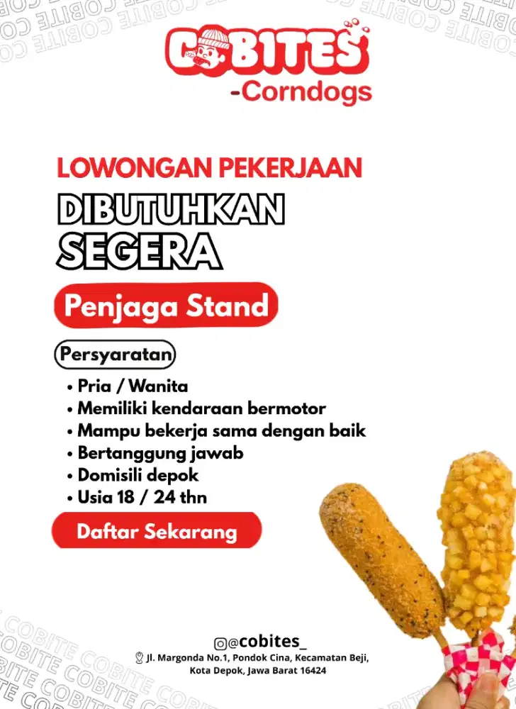 penjaga stand Corndog