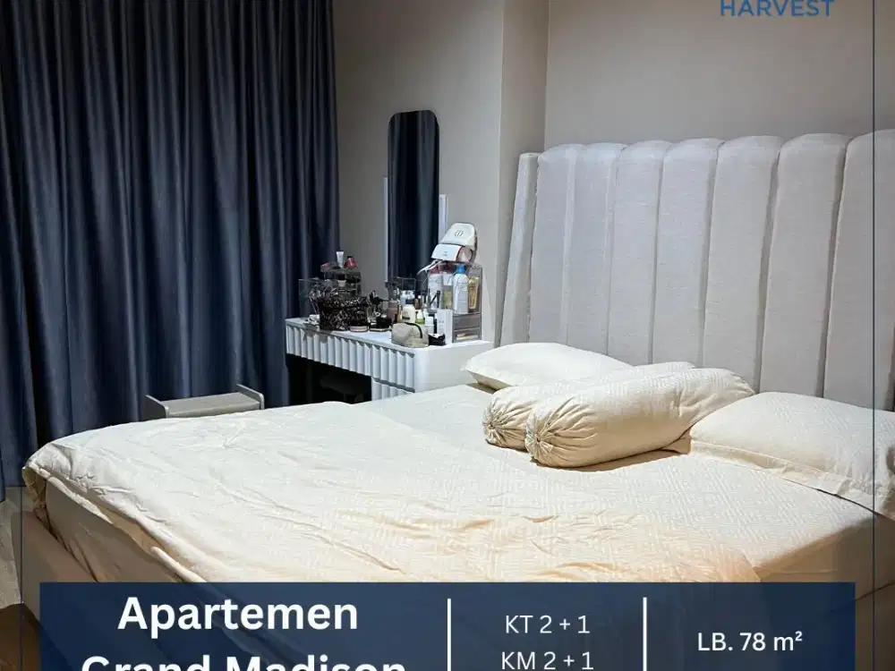 DIJUAL/DISEWA MURAH APARTEMEN GRAND MADISON 2+1BR FULL FURNISHED JAKARTA BARAT