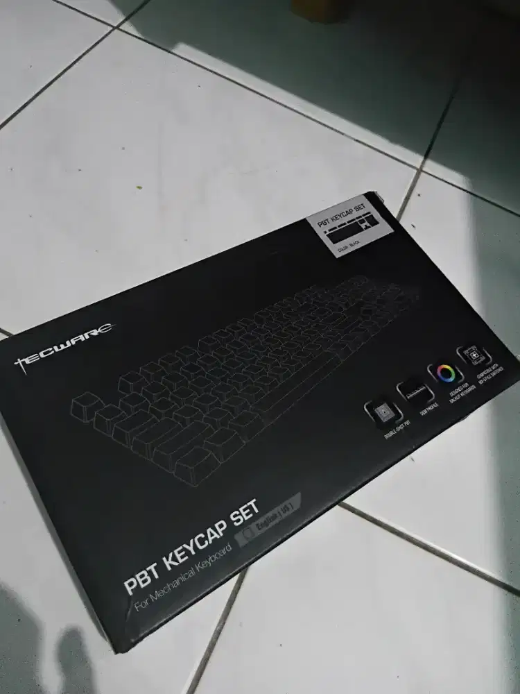 Tecware PBT Keycaps Black Tembus RGB