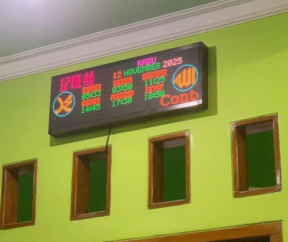 Running text jadwal sholat masjid murah