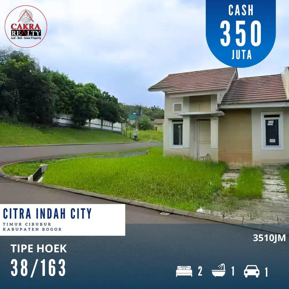 Rumah bagus posisi hoek di citra indah city