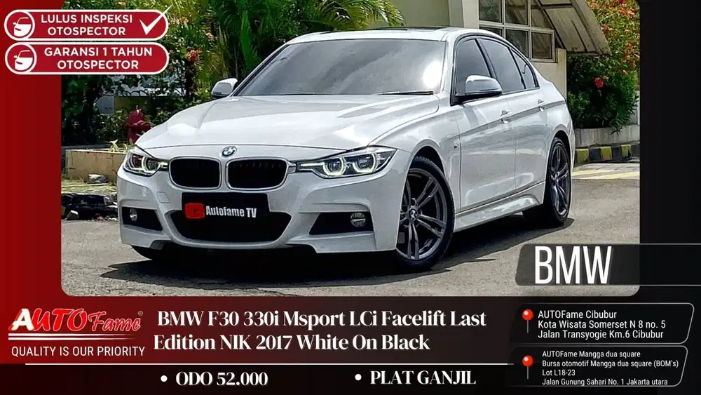 BMW F30 330i Msport LCi Facelift Last Edition NIK 2017