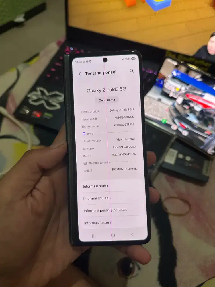 Samsung Galaxy Z Fold 3 5g inter, fullset (Minus LCD)