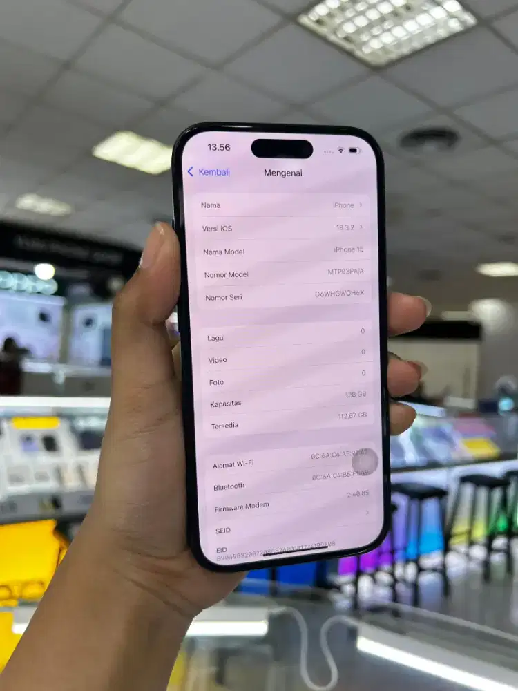 Iphone 15/128 Ibox Hitam BH 88%
