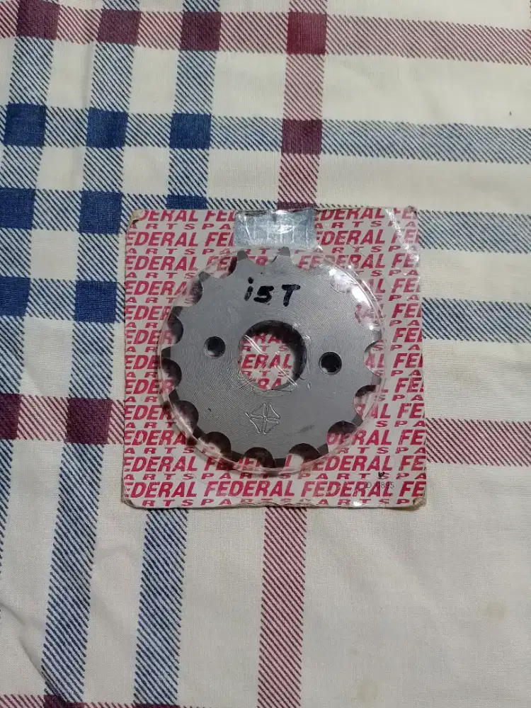 Gear Depan Honda GL125,Max,Pro, 15T, Asli Federal Part, Langkah,