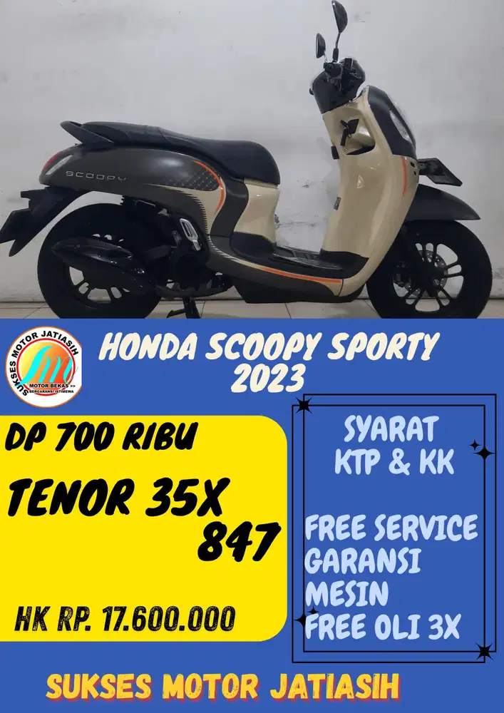 DP MURAH HONDA SCOOPY SPORTY 2023 DP 700 RIBU BISA CASH/KREDIT
