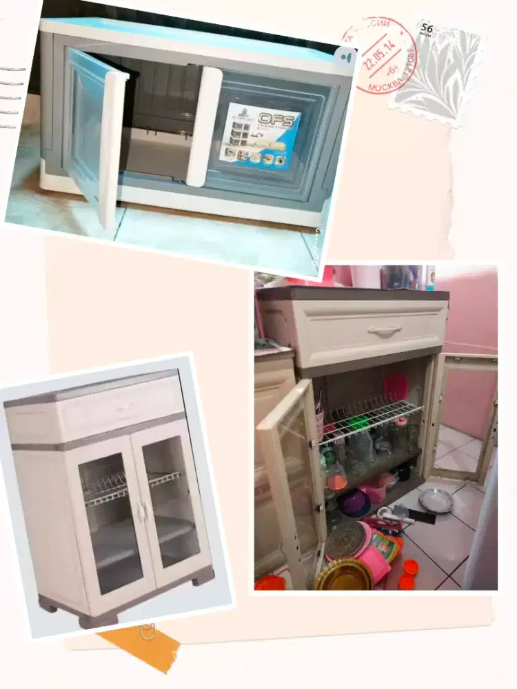 Di jual lemari piring dan rak serbaguna