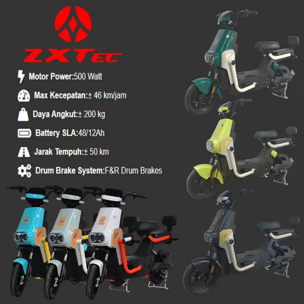 Sepeda listrik ZXTec U8 bisa beban 200kg tahan air