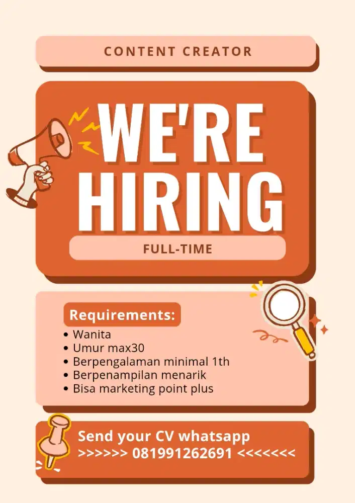 Dicari content creator atau host otomotif