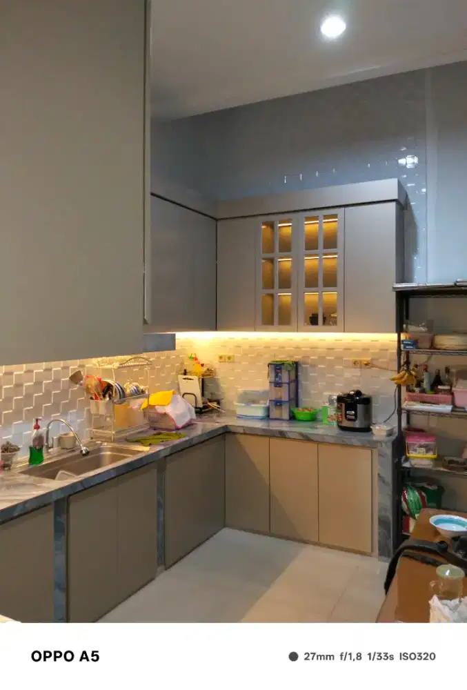 Kitchen set aluminium double layer anti rayap tahan lembab