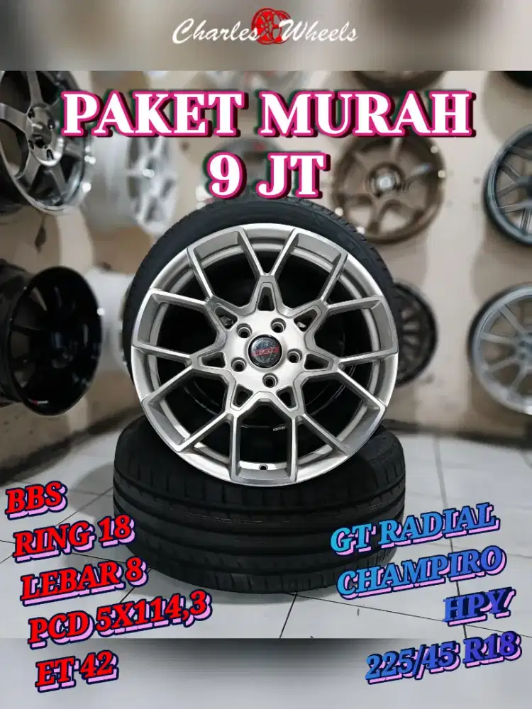 Promo velg + ban baru rep bbs r18 5x114,3 civic camry accord brv dll