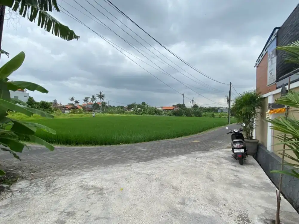Tanah strategis view sawah  zona kuning buduk bernasi Mengwi Bali