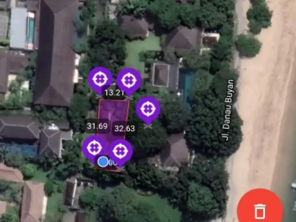 Tanah strategis jalan kaki ke pantai danau tamblingan sanur  Bali