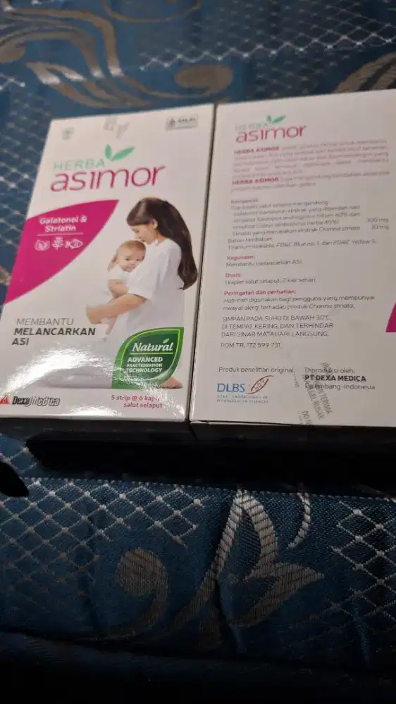 herba asimor. produk herbal u membantu lancar Asi. 1 dus isi 5 x 6 kap