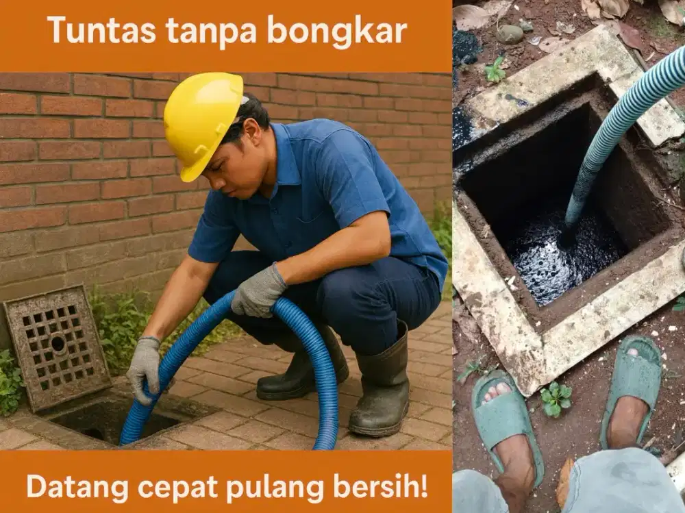 SEDOT WC PENUH & MAMPET TUNTAS TANPA BONGKAR. SENEN JAKARTA PUSAT
