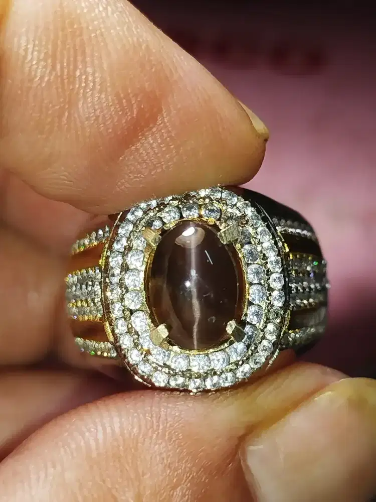 CINCIN NATURAL SILIMANITE CAT EYE SRILANKA PLUS MEMO