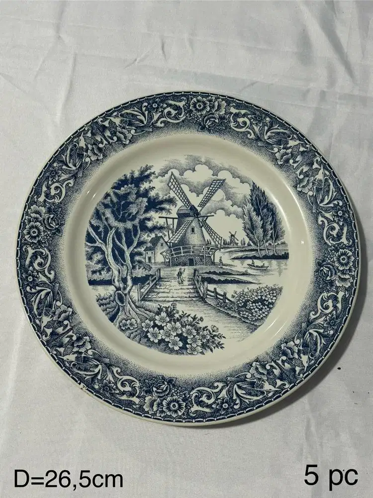 Windmolen Vintage Plate Piring Hias Piring Pajangan Vintage