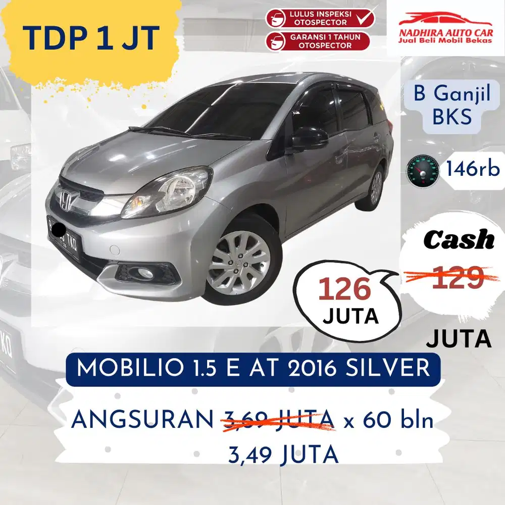 Promo Kredit DP 1 Juta Mobilio E AT 2016 Silver