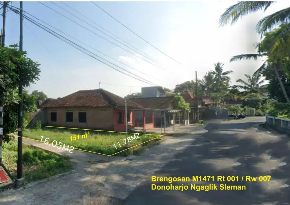 Tanah pekarangan strategis pinggir jalan