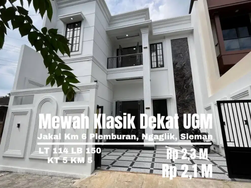Rumah baru dekat UGM 5 kamar tidur murah