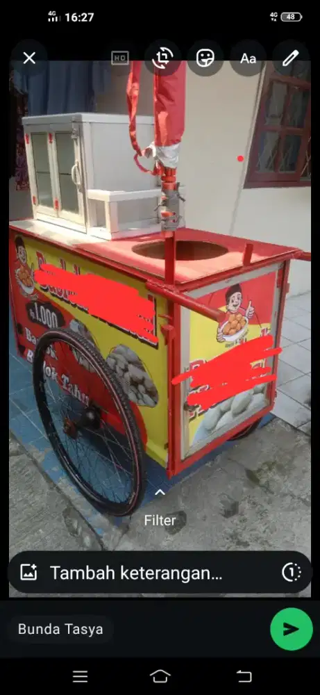 Gerobak bekas baslok kuah ada 3 unit jual semua 3,7 bonus dandang