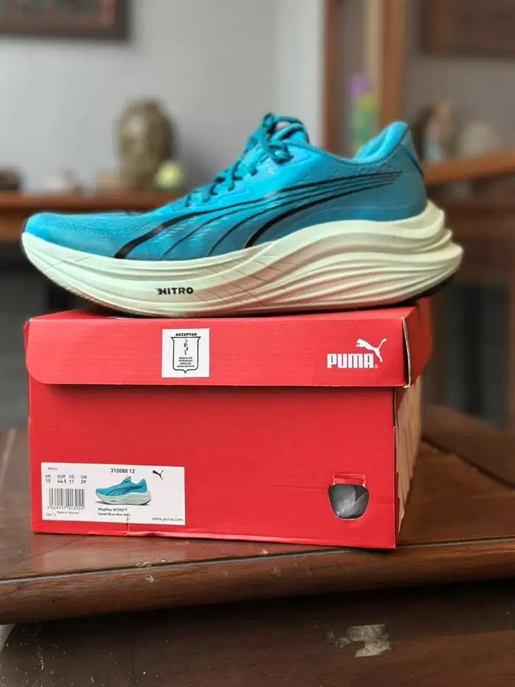 Puma Magmax Nitro Speed Blue Mint Melt Size 44.5 Fullset