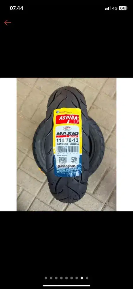 Ban aspira 110 ring 13 depan untuk NMAX