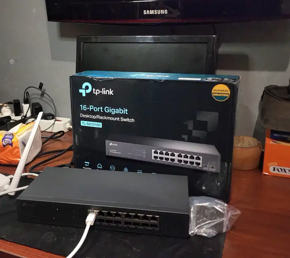 TP-Link TL-SG1016D | 16 Port Gigabit Unmanaged Switch (Bekas Mulus)