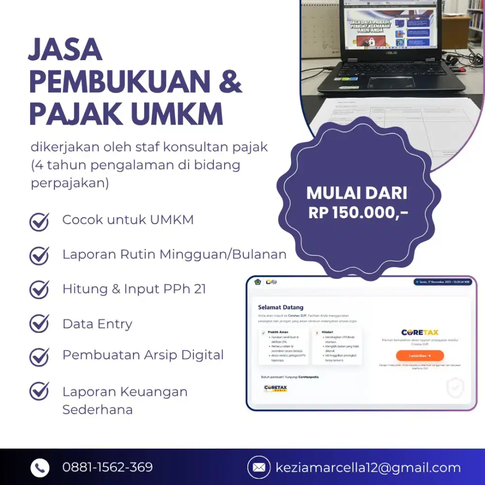 Jasa Pembukuan & Pajak UMKM - Terjangkau!