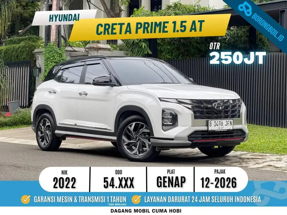 HYUNDAI CRETA PRIME TWO TONE AT 2022 PUTIH FULLSET ISTIMEWA SIAP PAKAI