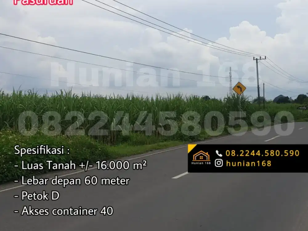 Tanah Perumahan Developer Rumah Kavling Gudang Workshop Bengkel Raya Provinsi Propinsi Bromo Rejosalam Pasrepan Pasuruan