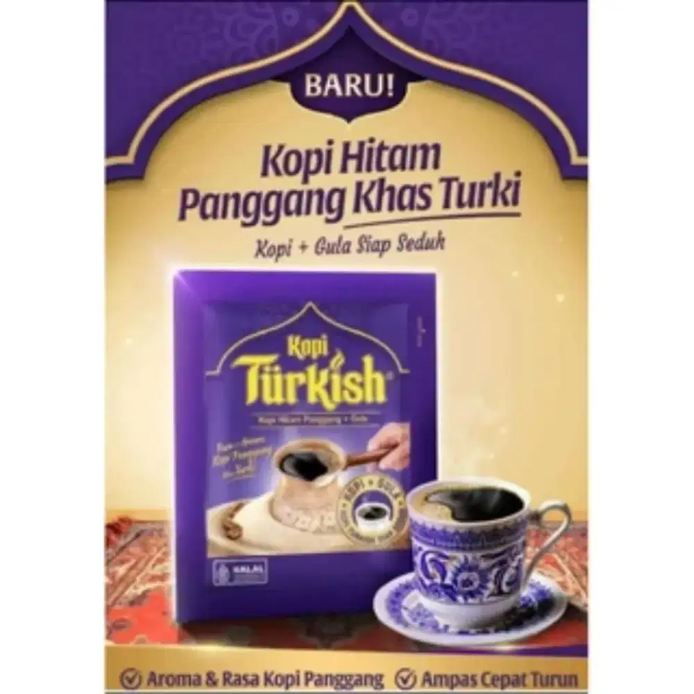Kopi Hitam Turkish, beli 1 renceng. Gratis 1 renceng