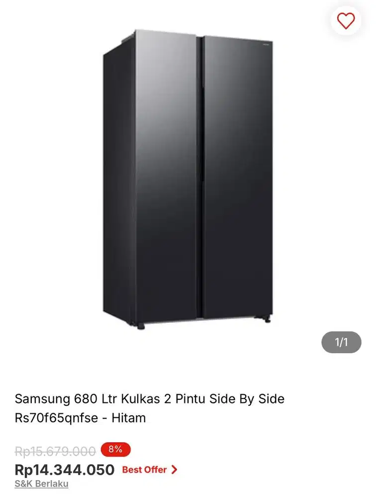 Samsung kulkas 2 pintu 680Ltr bisa cicilan syarat ktp